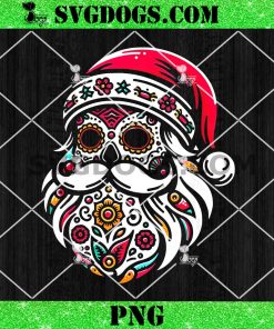 Santa Mexico Calavera Christmas PNG, Mexican Christmas Skull PNG