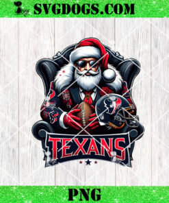 Santa Texans PNG, Houston Texans NFL Christmas PNG