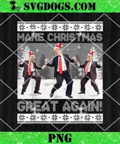 Santa Trump Dance Make Christmas Great Again Ugly PNG, Trump Make Christmas PNG