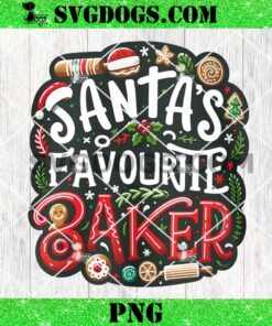 Santa’s Favorite Baker Christmas Baking PNG