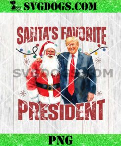 Santa’s Favorite President PNG, Trump Christmas Santa Hat PNG