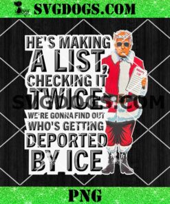 TRUMP HE’S MAKING A LIST PNG, CHECKING IT TWICE WE’RE GONNA FIND OUT WHO’S GETTING DEPORTED BY ICE PNG