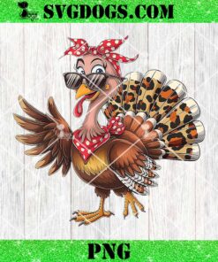 Thanksgiving Turkey Women Girl Leopard PNG, Cute Turkey PNG