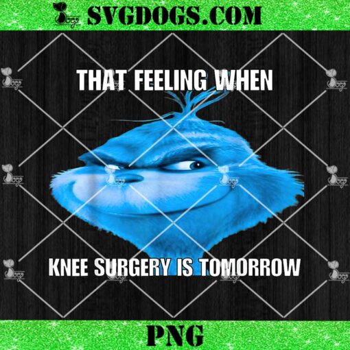 That Feeling When Knee Surgery Is Tomorrow Meme PNG, The Grinch PNG