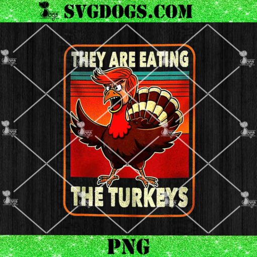 They Are Eating Turkey PNG, Funny Donald Trump Thanksgiving PNG