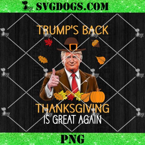 Trump Back Thanksgiving PNG, Turkey Autumn Fall Thankful PNG