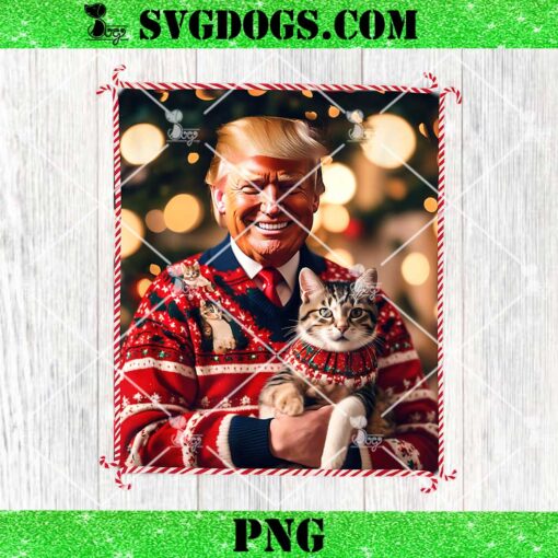 Trump Christmas Cat Lovers PNG, Trump Ugly PNG