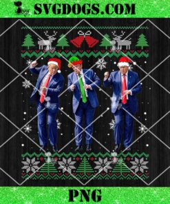 Trump Dance Christmas Ugly PNG, Trump Santa Dancing PNG