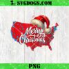 Trump Election Map Merry Christmas PNG, Holiday Santa Hat Xmas PNG