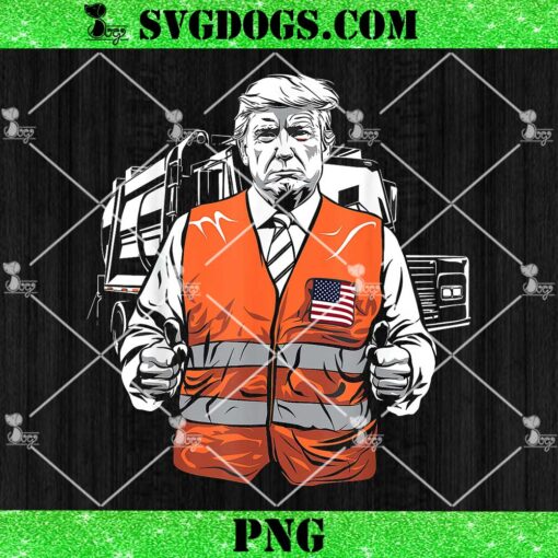 Trump Garbage Truck Vest PNG