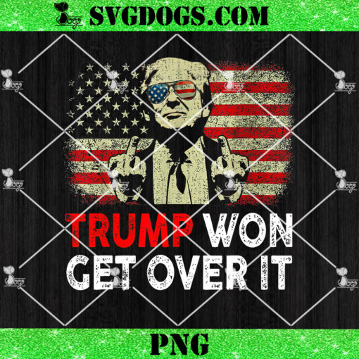 Trump Won Get Over It PNG, Trump Victory Election 2024 PNG