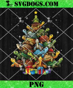 Turtle Tree Christmas PNG, Adorable Turtle Christmas Tree PNG