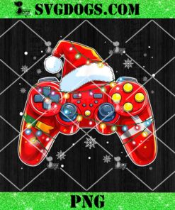 Video Game Controller Christmas Santa Hat PNG, Gamer Boys PNG