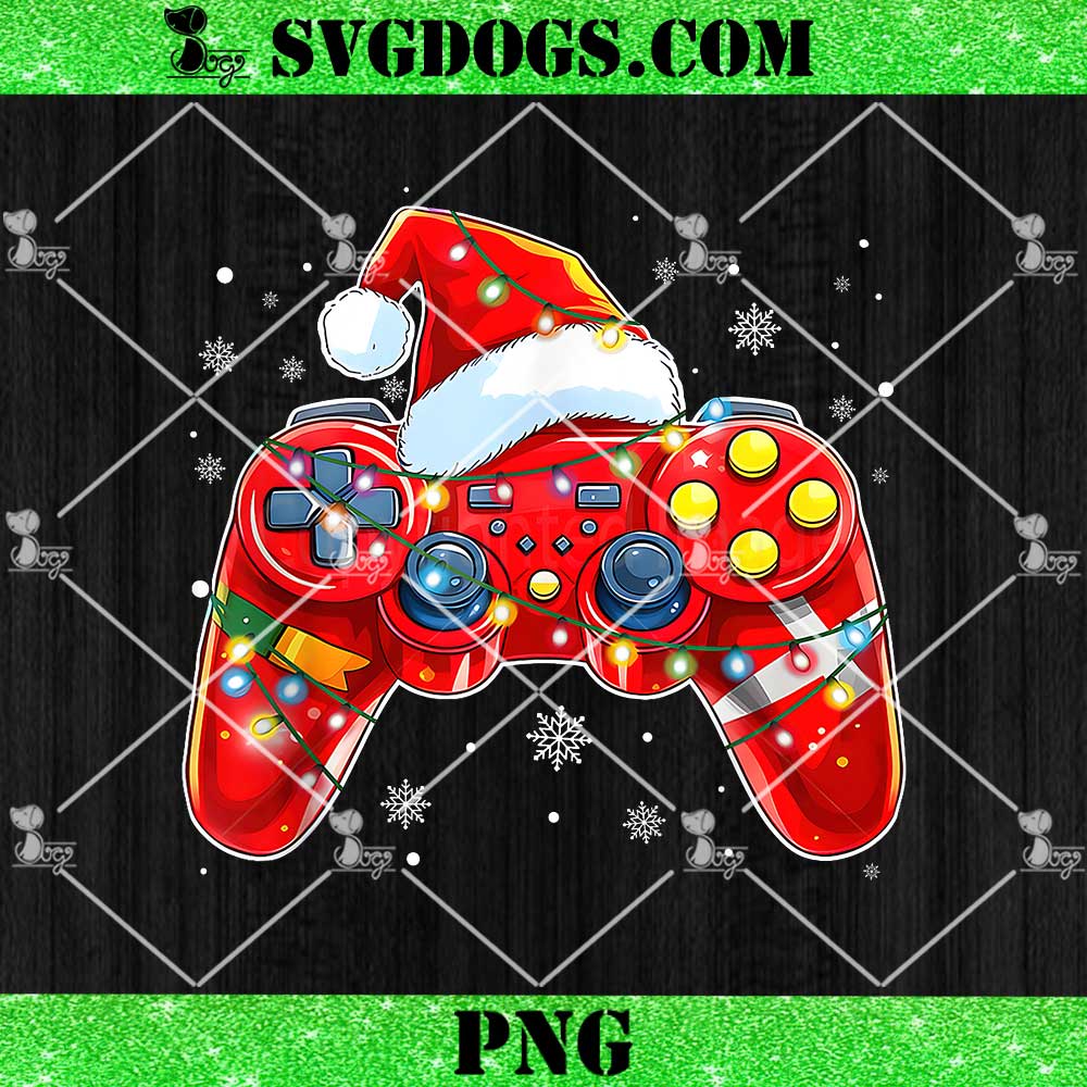 Video Game Controller Christmas Santa Hat PNG, Gamer Boys PNG Video Game Controller Christmas Santa Hat PNG, Gamer Boys PNG
