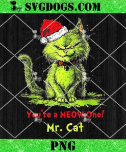 You’re A Meow One Mr Cat PNG, Cat Santa PNG