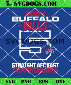 5 In A Row AFC East Champions Go Bill SVG, 2024 Buffalo Bill Straight AFC Fast Championships SVG PNG 1