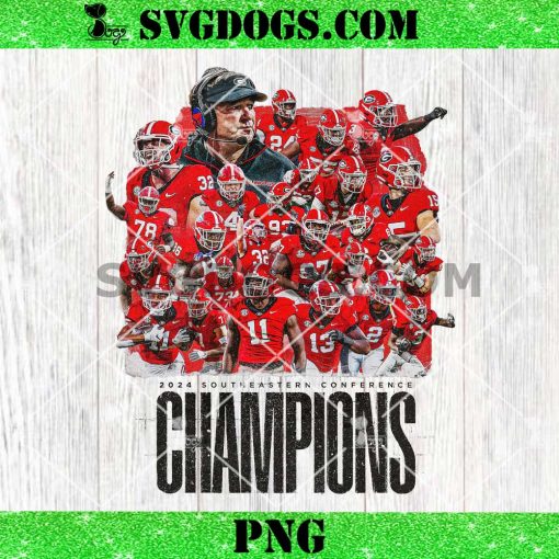 2024 Southeastern Conference Champions Georgia Bulldogs PNG, 2024 Football SEC Champs PNG