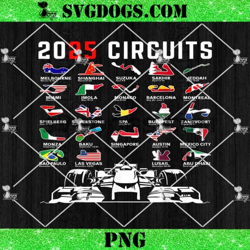 2025 Circuits Track Formula Race PNG, 2025 Formula Racing PNG