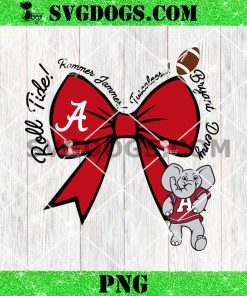 Alabama Footbal Bow PNG, Alabama Elephan Coquette PNG