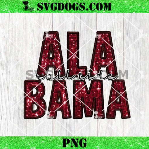 Alabama Roll Tide Stacked Letters PNG, Alabama Purl PNG