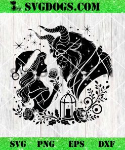 Beauty and the Beast Mandala Christmas SVG