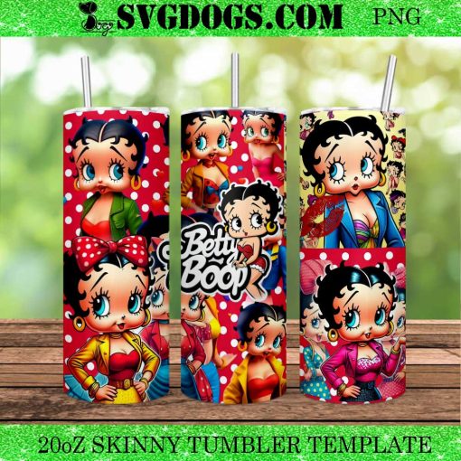 Betty Boop 20oz Tumbler Wrap PNG