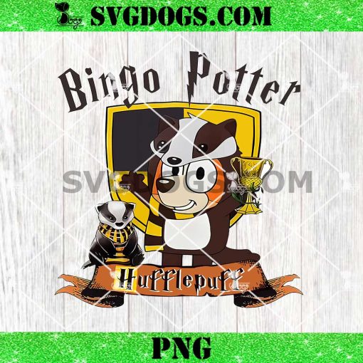 Bingo Potter Hufflepuff PNG, Bluey Potter Huflepuff PNG