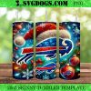 San Francisco 49ers Christmas 20oz Tumbler Wrap PNG, 49ers NFL Santa PNG