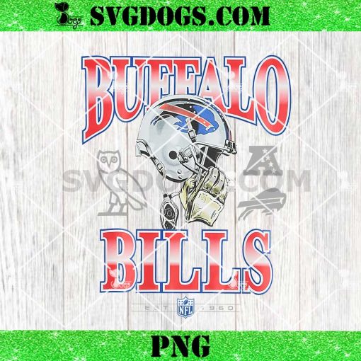 Buffalo Bills OVO Graphic EST 1960 PNG, One Family PNG, Buffalo Bills OVO Helmet PNG