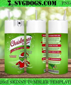 Christmas Be Gone 20oz Tumbler Wrap PNG, Grinch Eliminates Chees PNG