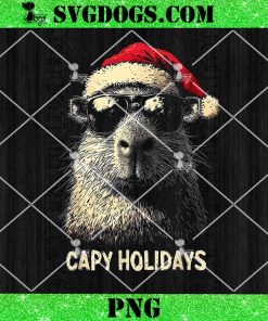 Christmas Capy Holidays PNG, Xmas Capybara PNG