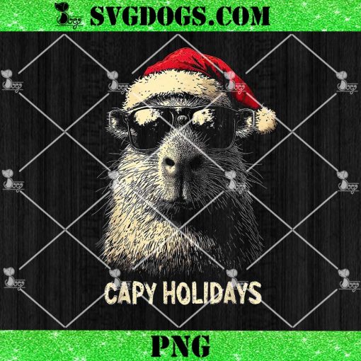 Christmas Capy Holidays PNG, Xmas Capybara PNG