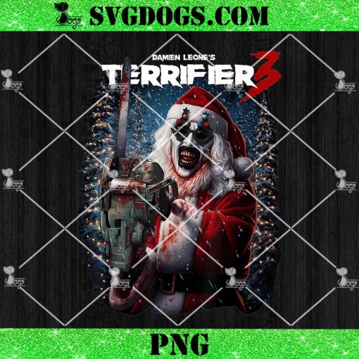 Damien Leone’s Terrifier 3 PNG, Clown Santa Claus Christmas PNG