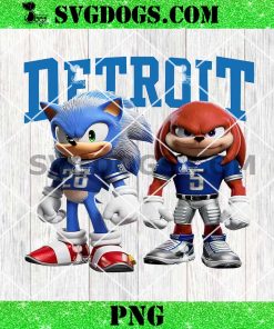 Detroit Lions Sonic And Knuckles PNG, Detroit Lions NFL PNG