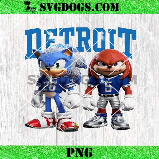 Detroit Lions Sonic And Knuckles PNG, Detroit Lions NFL PNG