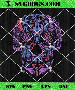 Floral Skull Story SVG, Disney Sugar Skull SVG PNG