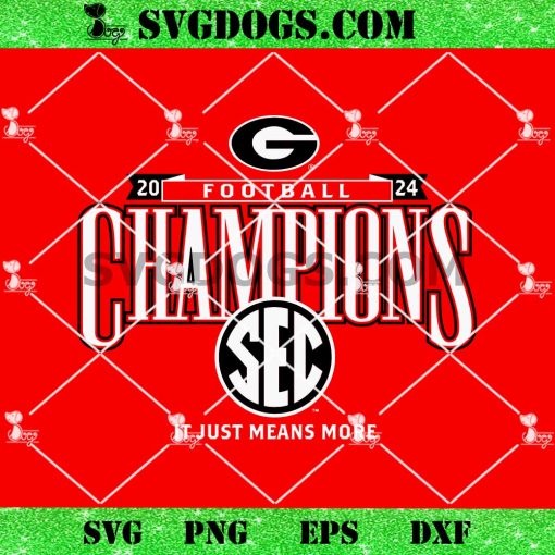 Georgia Bulldogs 2024 SEC Football Conference Champions Locker Room SVG