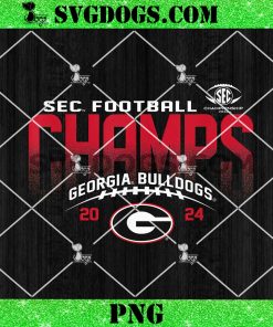 Georgia Bulldogs SEC Football Champs 2024 PNG, Georgia Bulldogs SEC Champions PNG