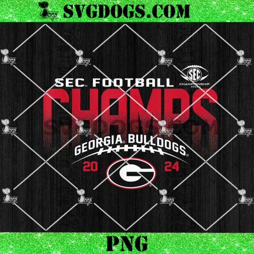 Georgia Bulldogs SEC Football Champs 2024 PNG, Georgia Bulldogs SEC Champions PNG