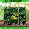 Rhinestone Grinch Christmas 20oz Tumbler Wrap PNG