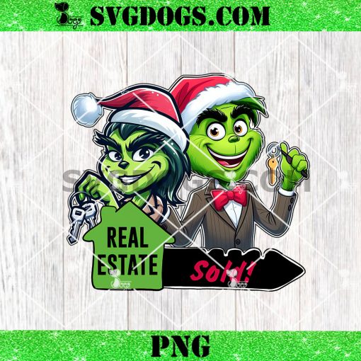 Grinch Real Estate Sold PNG, Christmas Real Estate Broker PNG