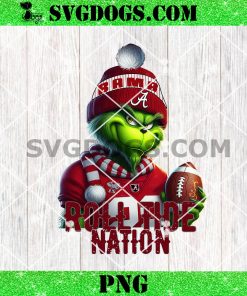 Grinch Roll Tide Nation PNG, Grinch Boujee Alabama Crimson Tide PNG