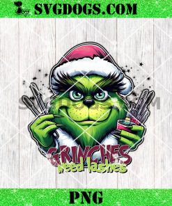 Grinches Need Lashes PNG, Grinch Make Up Christmas PNG