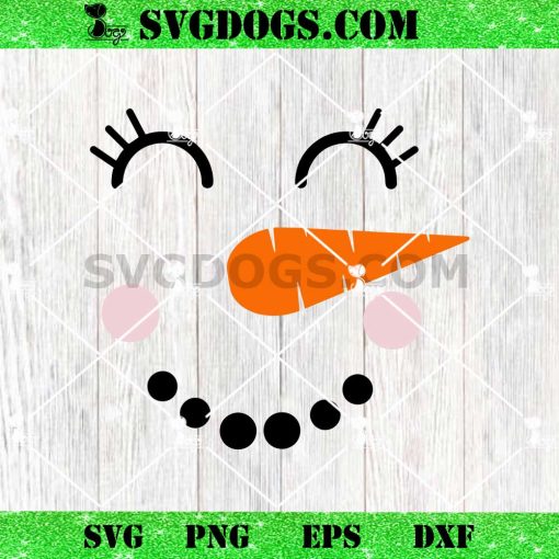 Happy Snowman Face Christmas SVG