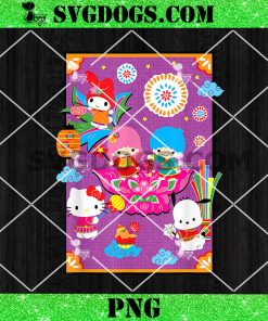 Hello Kitty & Friends New Year Festival PNG, Happy New Year 2025 PNG