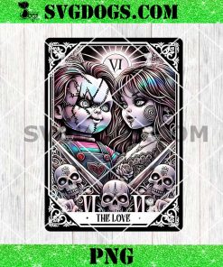 Horror Chucky Couple Valentine Png, Valentines Day Png, Movie Killer Couple Png