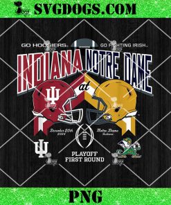 Indiana Hoosiers at Notre Dame Fighting Irish CFP 2024-2025 PNG