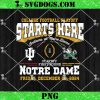 Indiana Hoosiers at Notre Dame Fighting Irish CFP 2024-2025 PNG