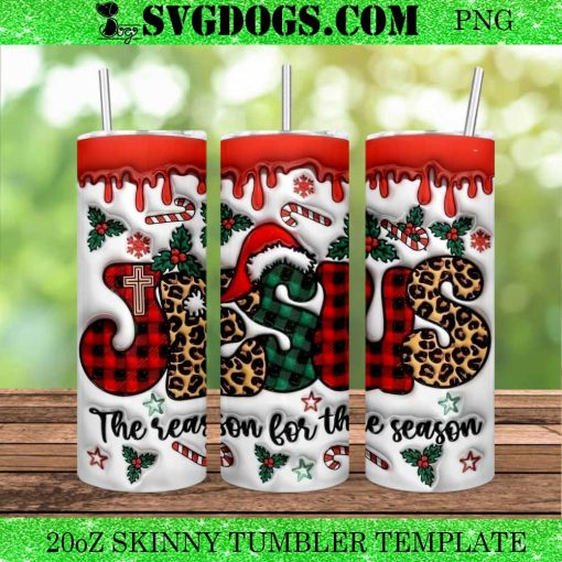 Jesus Is The Reason For The Season 20oz Tumbler Wrap PNG