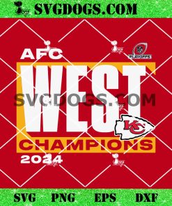 Kansas City Chiefs 2024 AFC West Division Champions SVG